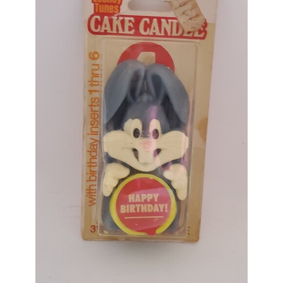 Bugs Bunny Birthday Loony Tunes Cake Topper Candle Vintage 1979 Warner Bros - Picture 4 of 9